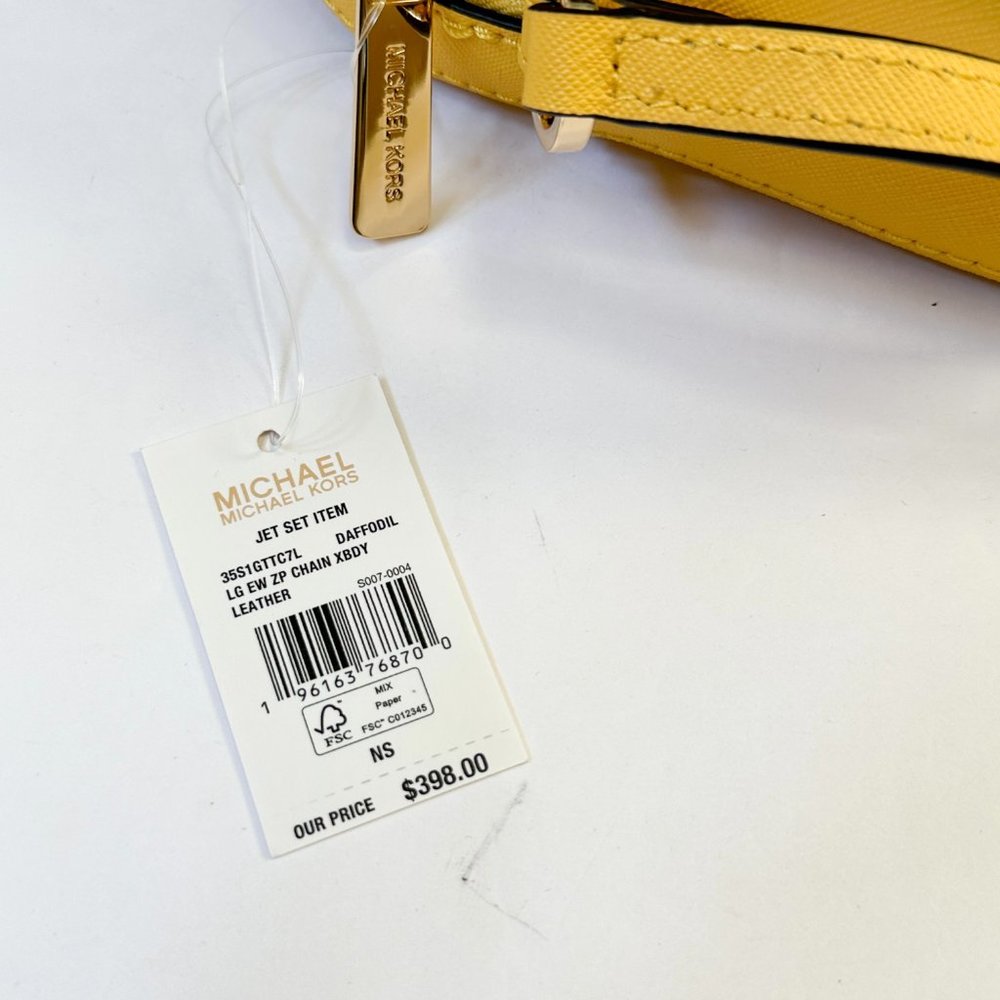 Michael Kors Jet Set Item East West Chain Shoulder Crossbody Bag Daffodil - Picture 11 of 12